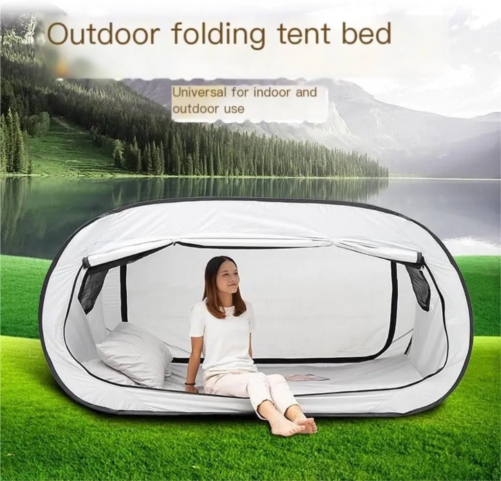 Weatherproof Tents Camping Double Folding Tent Integrated Student Shade Outdoor Mosquito Net Camping Tent Camping Equipment Camping and Hiking Tents