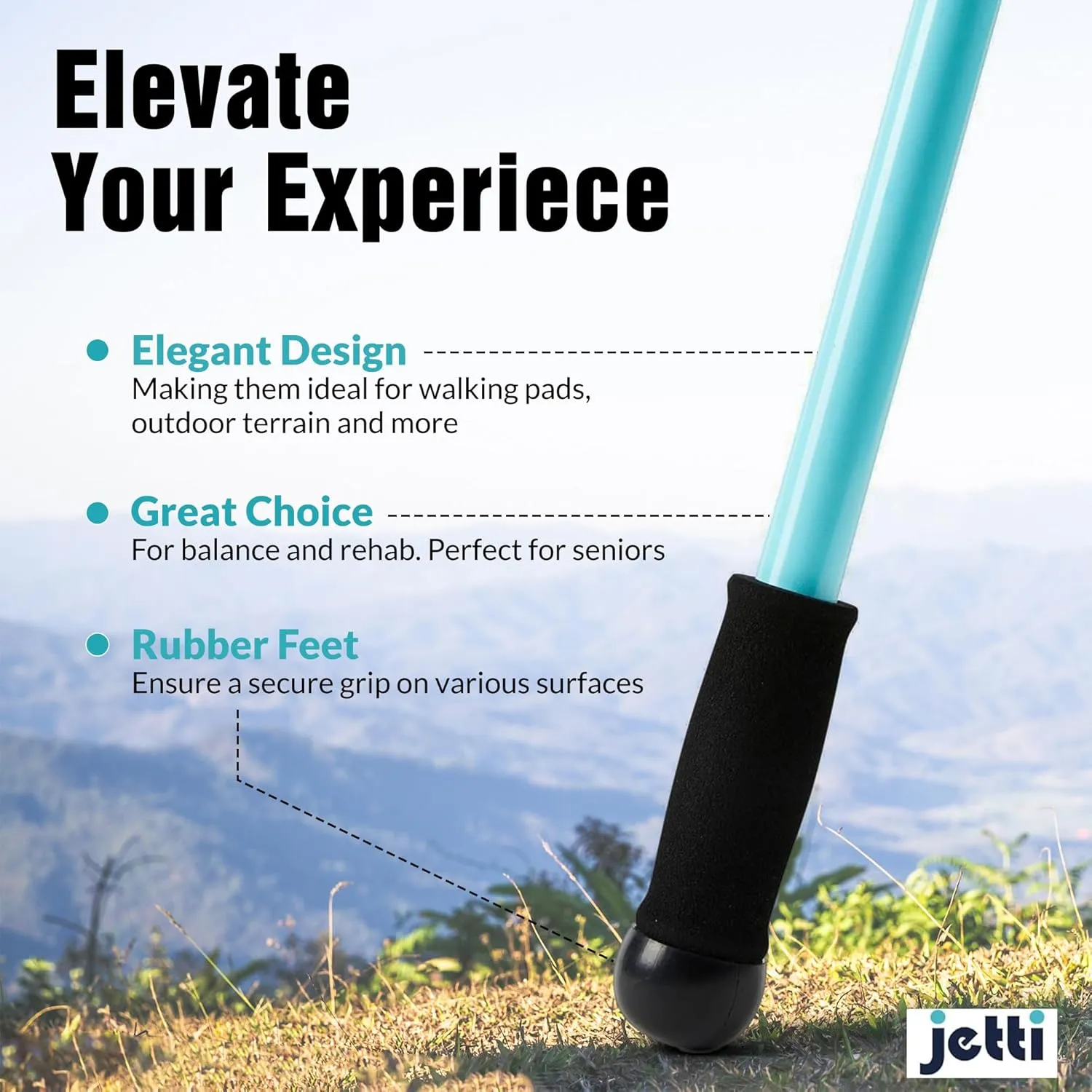 Weighted Walking Sticks for Seniors, Women & Men – 1.2lb Each Ergonomic Hiking Poles for Balance, Posture & Stability – Durable Trekking Poles for Walking