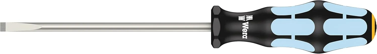 Wera 05032004001 Kraftform Stainless 3335 Stainless Steel Slotted Screwdriver, Lasertip, 5.5mm Head, 5" Blade Length