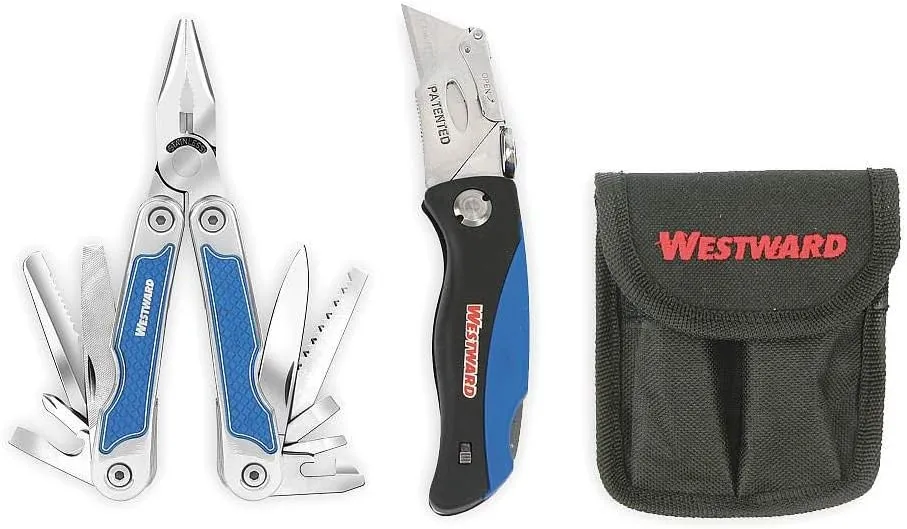 Westward Multi-Tool/Utility Knife Set,15 Tools 1YJC7-1 Each