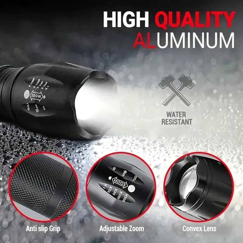 Wild West Zoomable Tactical LED Flashlight - Portable & Powerful for Outdoor Adventures