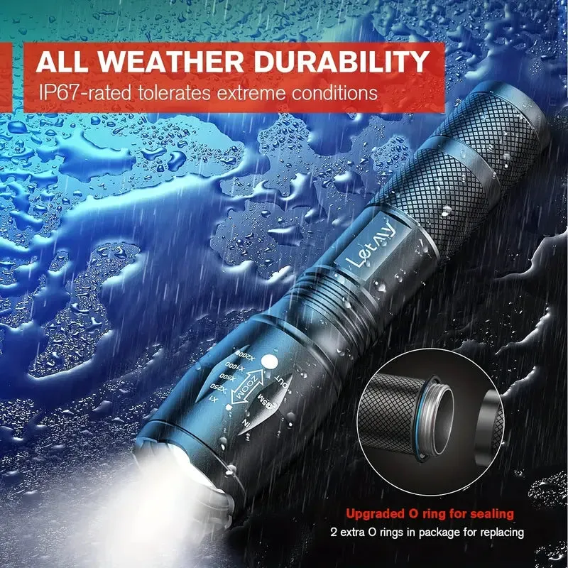 Wild West Zoomable Tactical LED Flashlight - Portable & Powerful for Outdoor Adventures