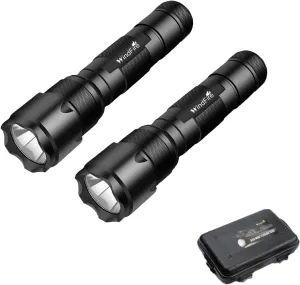 WINDFRIE 2 Pack WF-502B LED Tactical Flashlights, Single Mode Handheld Flashlights, Bright EDC Emergency Small Flash Light, Water Resistance Portable LED Torches (Battery Not Include)