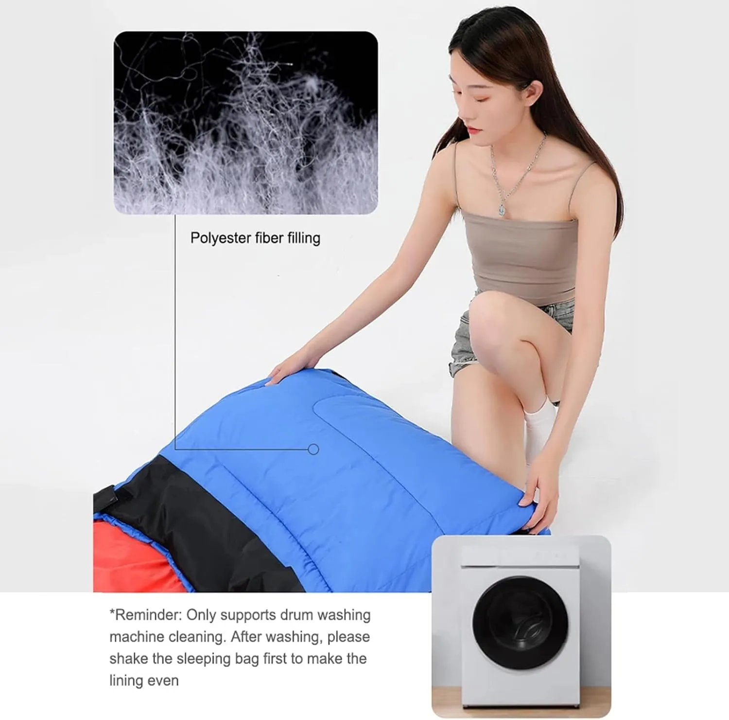 Winter Electric Sleeping Bag for Camping USB Heated Sleeping Bag Lightweight Down Sleeping Bag Mummy Style with Compression Bag for Cool Weather