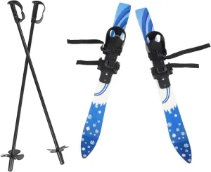 Winter Kids Snow Skis and Poles, Skiing, Grass Skiing, and Sand Skiing Kids Snowboard Set for 2-8 Years Beginner Snow Skis, Max Load 110.23lbs