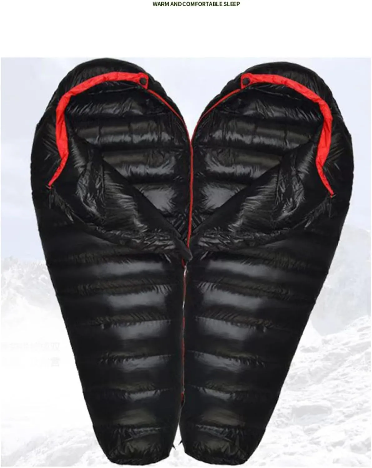 Winter Sleeping Bags Sleeping Bag for Adults Thickened Warm and Cold-Proof Sleeping Bag 4 Season Warm Cool Weather with Compression Sack Camping Essentials