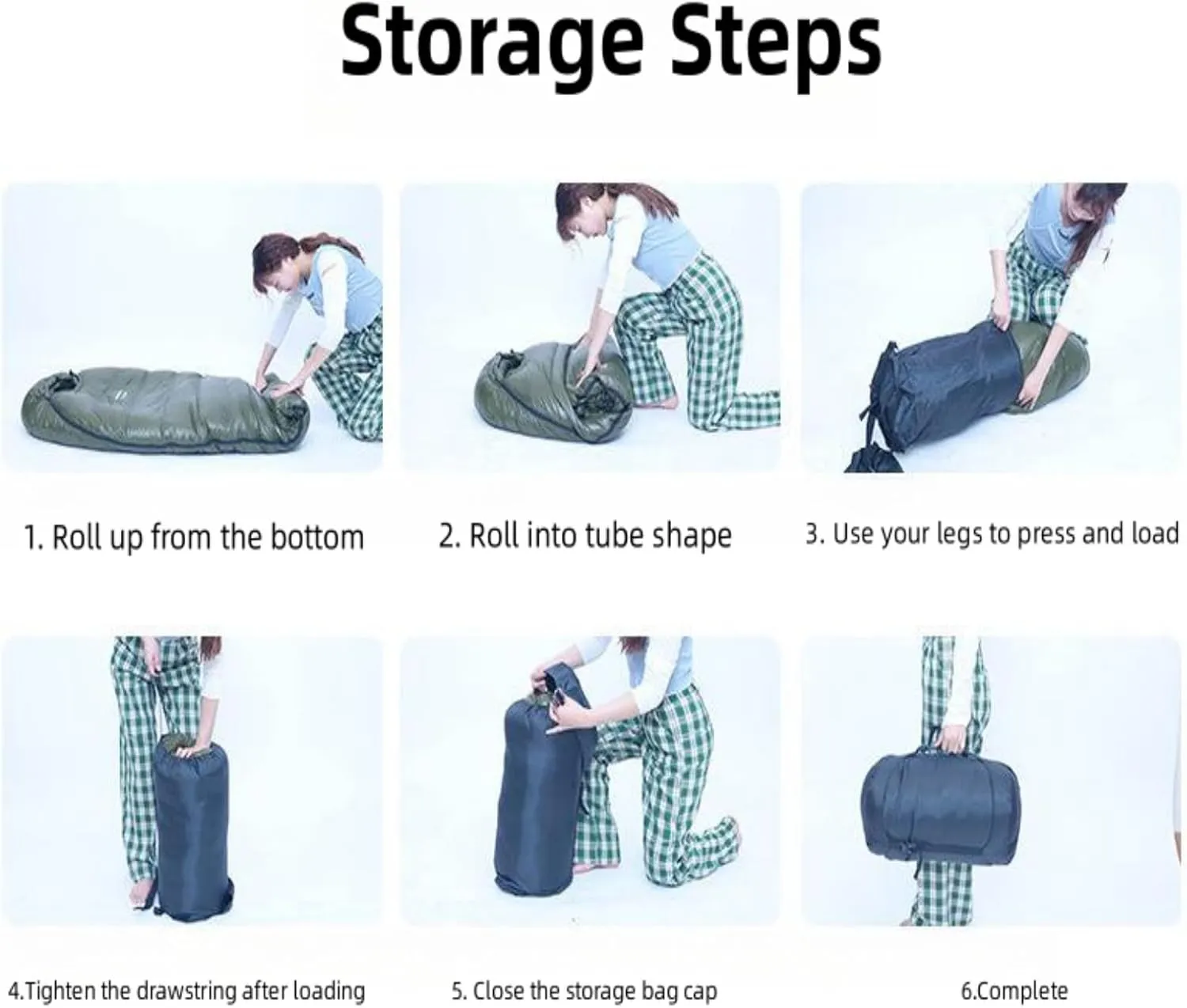 Winter Sleeping Bags Sleeping Bag for Adults Thickened Warm and Cold-Proof Sleeping Bag 4 Season Warm Cool Weather with Compression Sack Camping Essentials