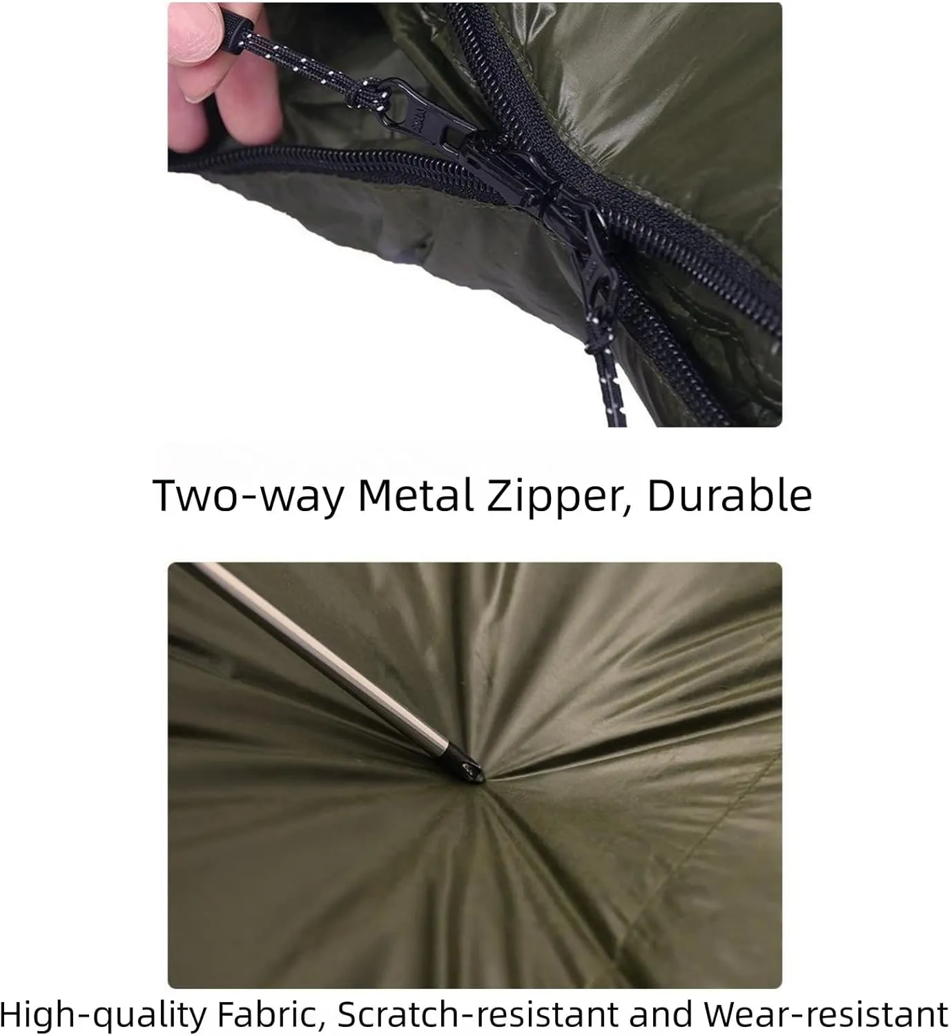 Winter Sleeping Bags Sleeping Bag for Adults Thickened Warm and Cold-Proof Sleeping Bag 4 Season Warm Cool Weather with Compression Sack Camping Essentials