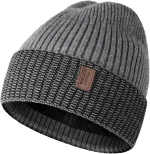 Wmcaps Warm Beanie for Men Women, Fleece Lined Beanie Warm Winter Caps Unisex Fashion Knit Cuffed Cap