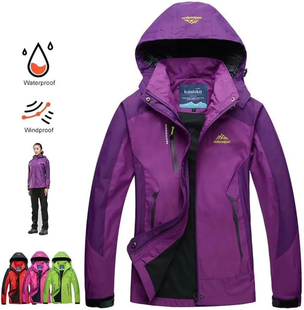 Women Outdoor Sports Coats Windbreaker Travel Waterproof Camping Hiking Climbing Trekking Jacket
