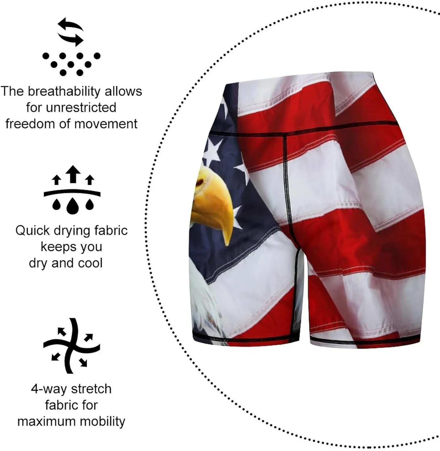 Women's High Waist Bike Shorts for Workout Sports Athletic Running Hiking Biker Yoga Gym