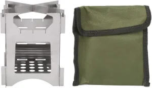Wood Burning Camp Stoves, Picnic BBQ Cooker Portable Stainless Steel Folding Wood Burning Stove Small Portable Backpacking Stove for Outdoor Camping Travel