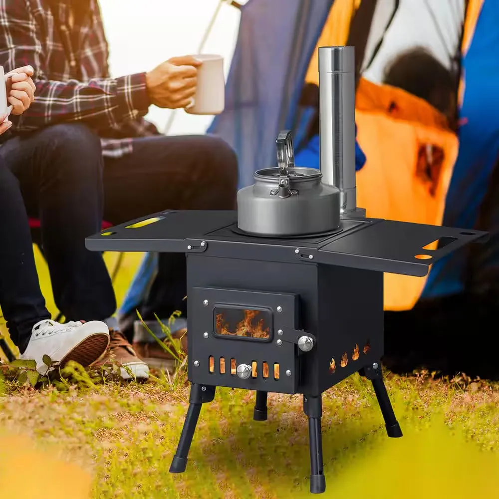 Wood for Stove Picnic Burning Cyber Monday deal Steel Hiking Camping with Chimney State-of-the-art