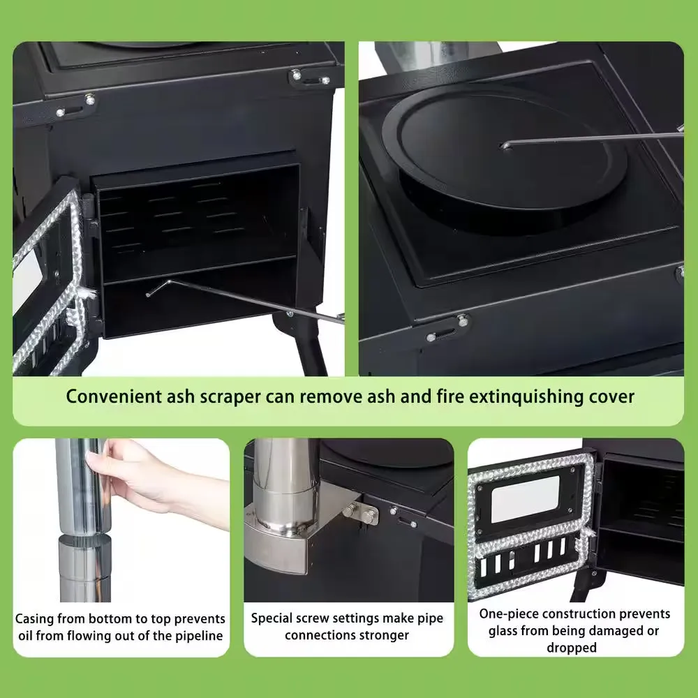 Wood for Stove Picnic Burning Cyber Monday deal Steel Hiking Camping with Chimney State-of-the-art