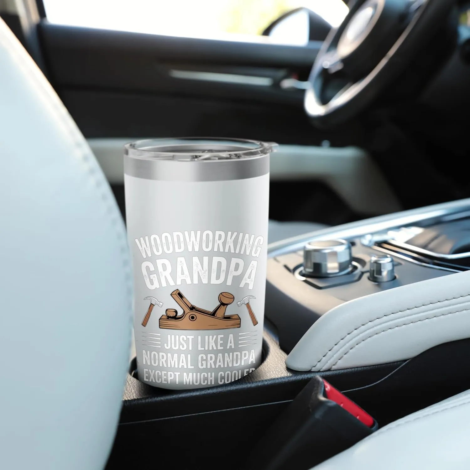 Woodworker Grandpa Wood Carving Cool Woodworking Stainless Steel Insulated Tumbler