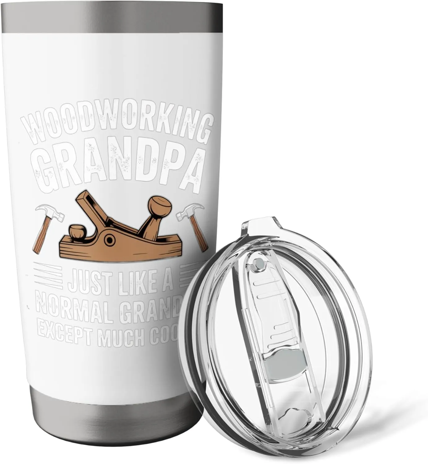 Woodworker Grandpa Wood Carving Cool Woodworking Stainless Steel Insulated Tumbler