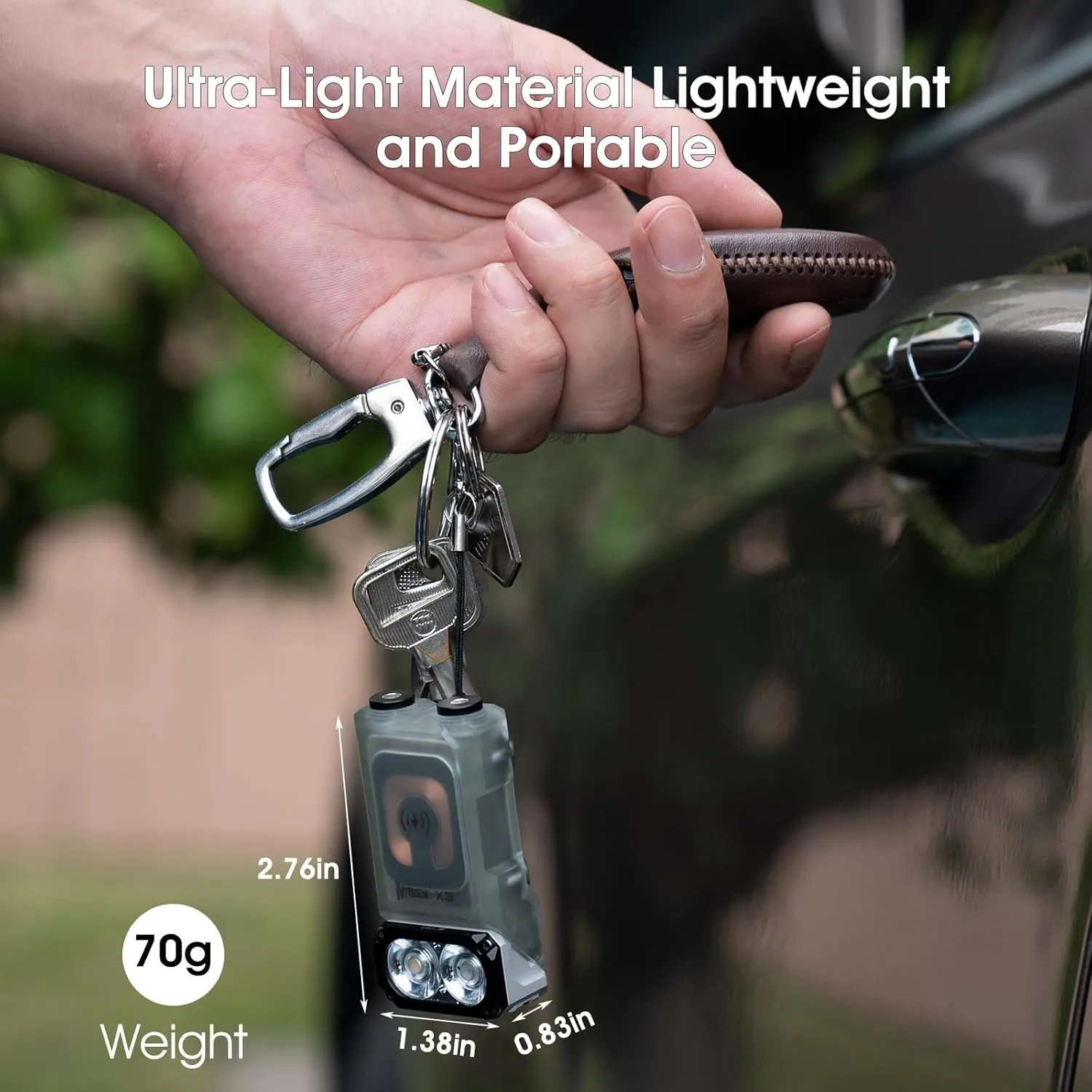 WUBEN X3 Mini Flashlight with Rechargeable Charging Box 180 Degree EDC Keychain Flashlight Twist Ip65 Waterproof Magnet Pocket Flashlight 10 Mode Type-C Lanyard for Camping, Outdoor, Inspection, Gift