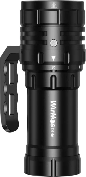 Wurkkos DL46 Dive Light, 20000 Lumen Scuba Diving Flashlight, Type C Rechargeable, 6* XHP50 LED 3 Modes Super Bright Underwater Light Waterproof Dive Torch, for Divers Diving