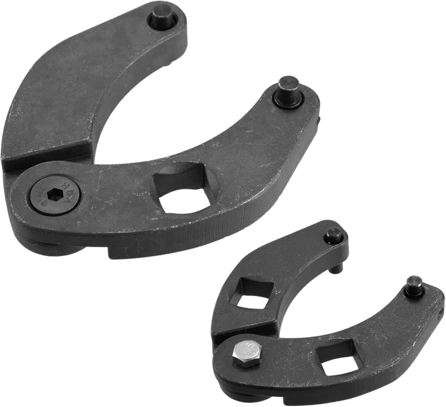 X AUTOHAUX 2pcs 1266 7463 Adjustable Gland Nut Wrench Square Drive Spanner Tool for Hydraulic Cylinders Case 480E/580/580D/580 SE/580 Ck/180 Backhoe