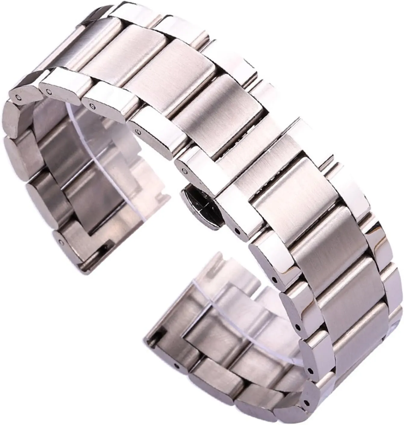 yaoqijie Stainless Steel Watch Band Bracelet 18 20 21 22 23 24mm Women Men Solid Metal Wristband Replacement Strap Accessories With Tool lasting