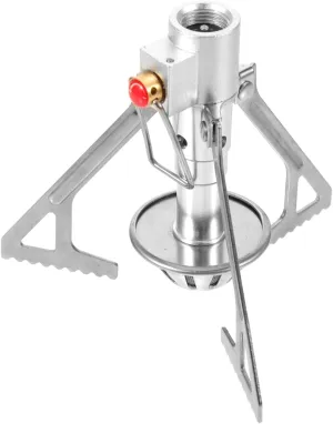 Yardwe 3pcs Portable Mini Stainless Steel Camping Gas Stove Leak Outdoor Cooking Cooker Compact Folding Design for Picnics Material Efficient Cooking