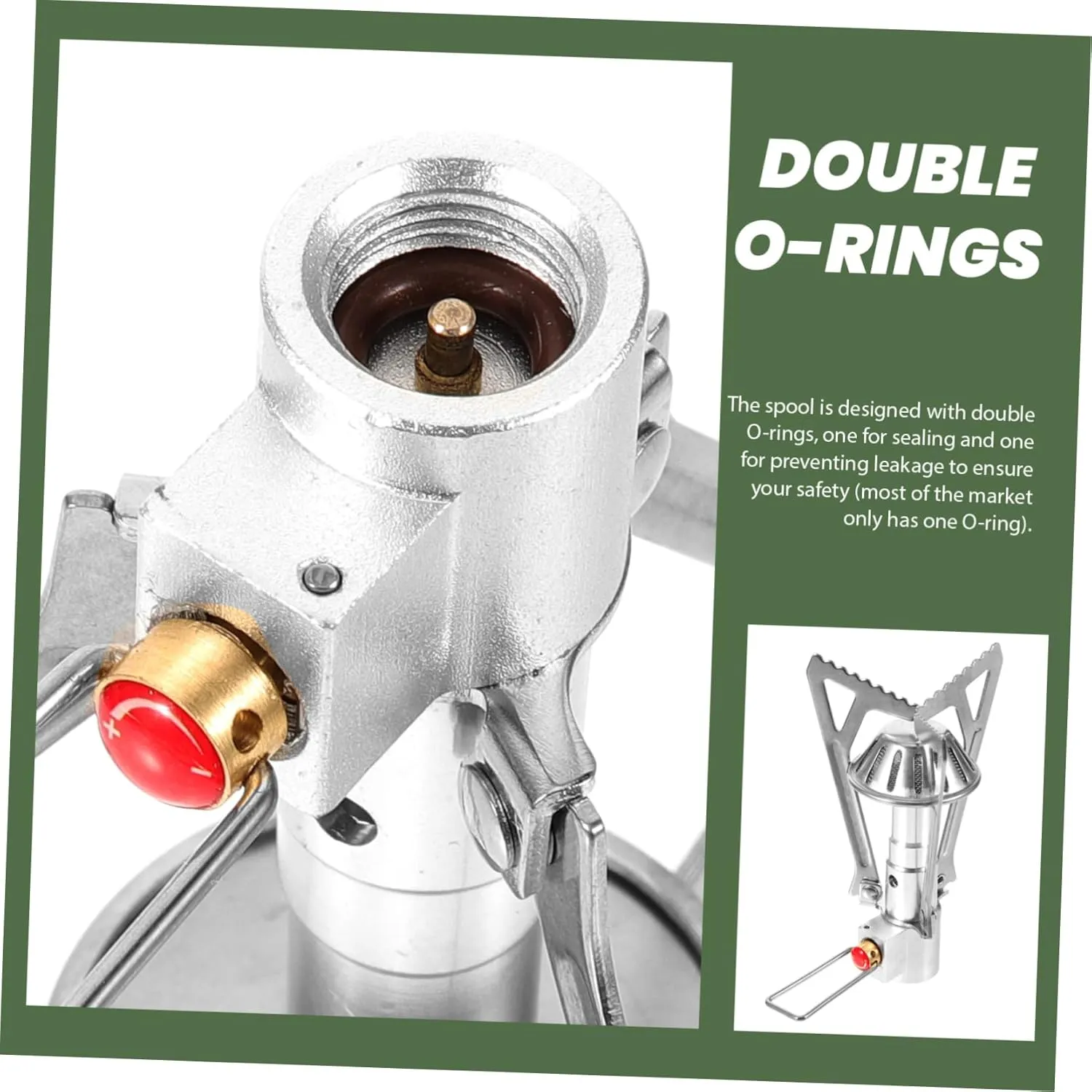 Yardwe 3pcs Portable Mini Stainless Steel Camping Gas Stove Leak Outdoor Cooking Cooker Compact Folding Design for Picnics Material Efficient Cooking