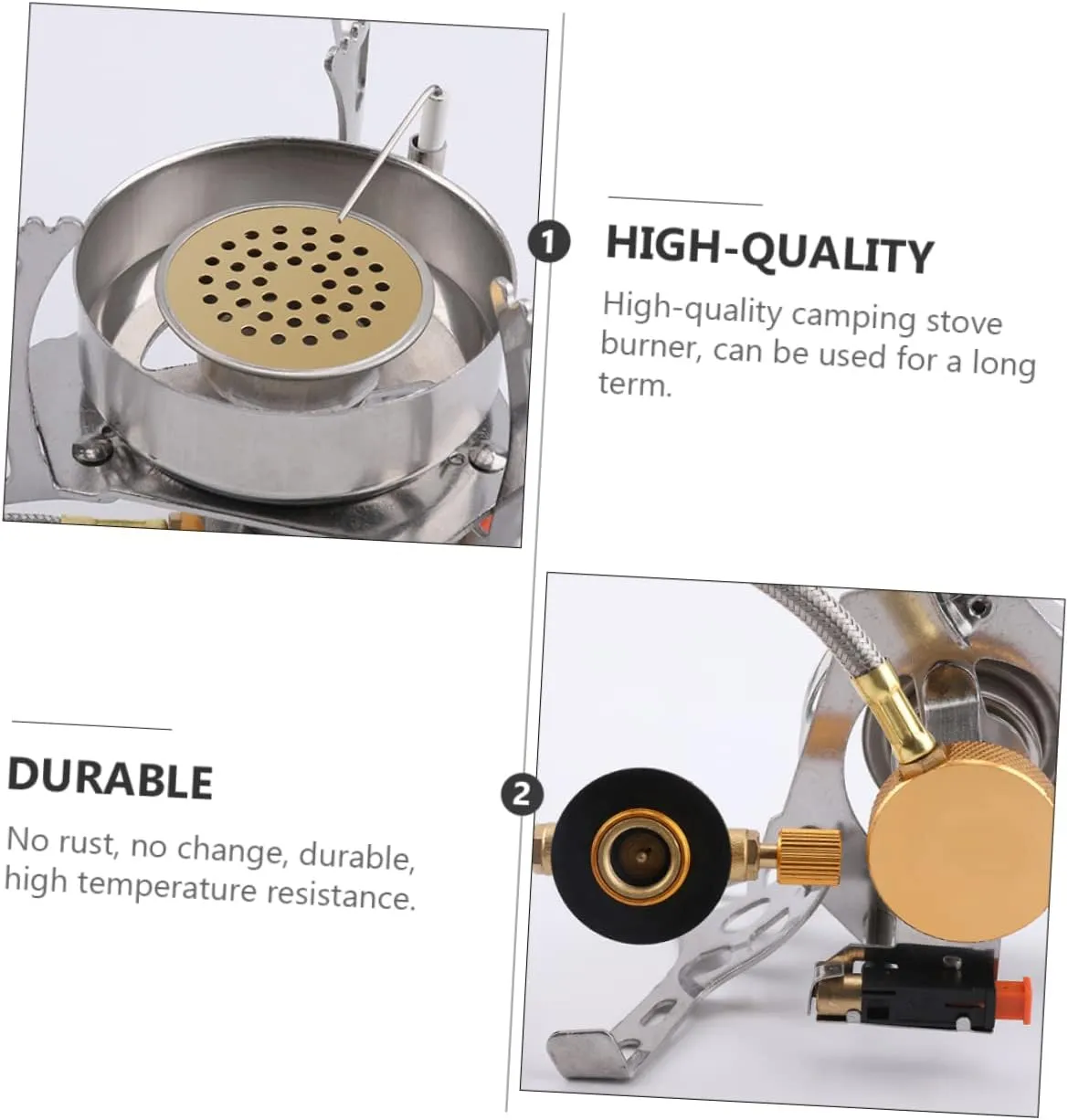 Yardwe Lightweight Outdoor Stove Windproof Camping Stove Propane Camping Burner