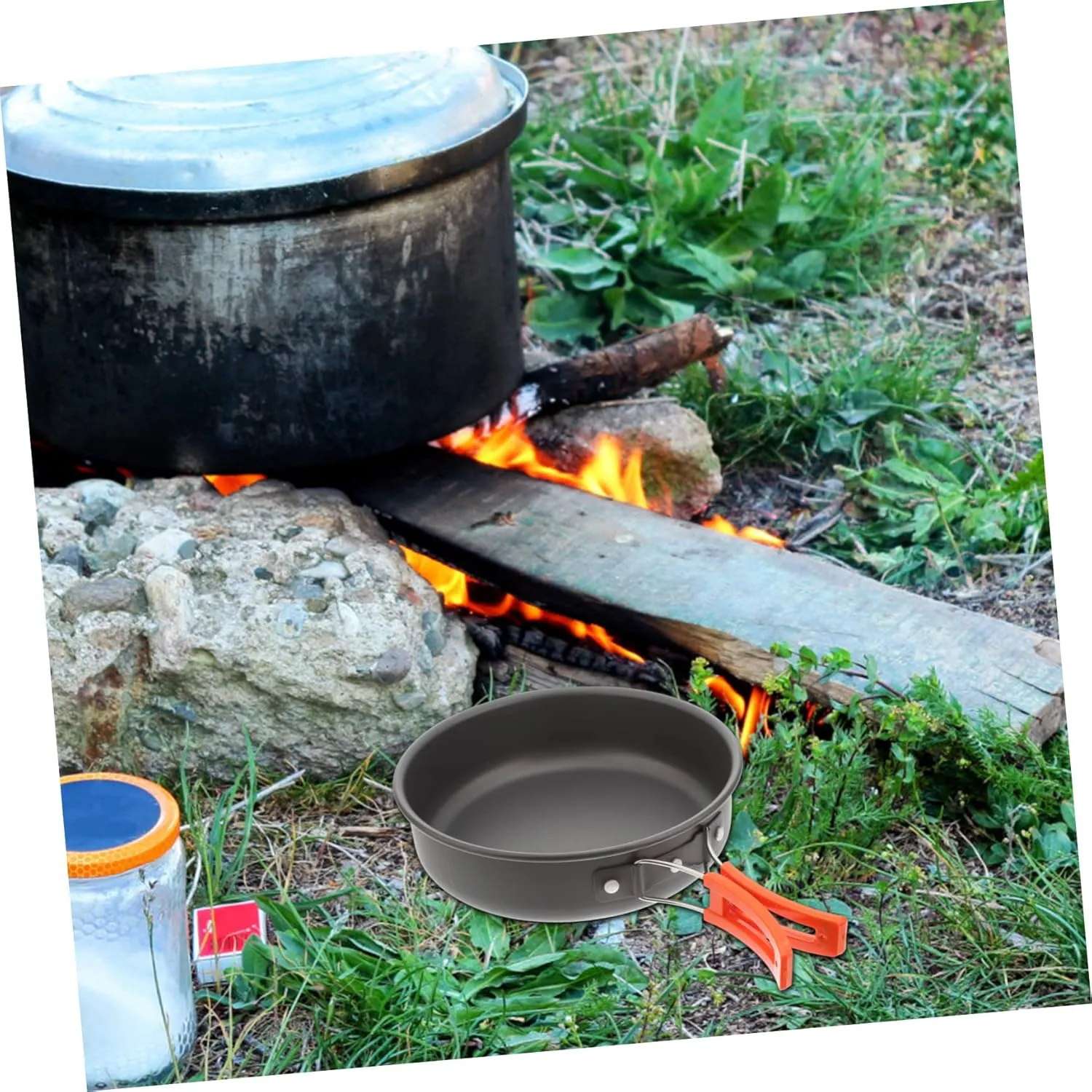 YARNOW Camping Frying Pan Camping Portable Stove Kettle Camp Stove Camping Stove Gas Portable Camping Gas Stove