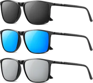 YDAOWKN Polarized Sunglasses for Men Lightweight Frame with UV Protection for Driving Fishing Golf