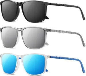 YDAOWKN Polarized Sunglasses for Men Lightweight Frame with UV Protection for Driving Fishing Golf