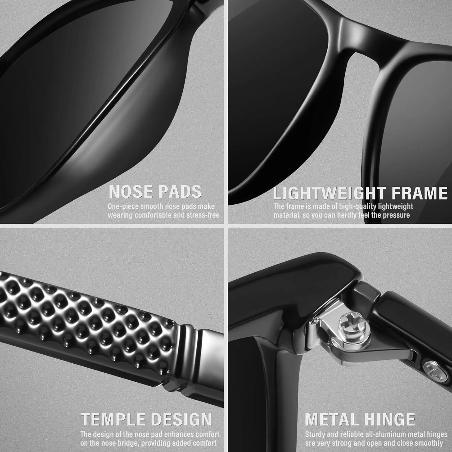 YDAOWKN Polarized Sunglasses for Men Lightweight Frame with UV Protection for Driving Fishing Golf
