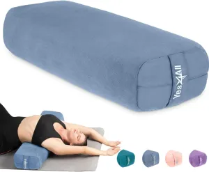 Yes4All Triple-Layer Sponge Bolster Pillow for Restorative Yoga & Meditation - Versatile Support Pillow, Balance & Pose Modification, New Blue