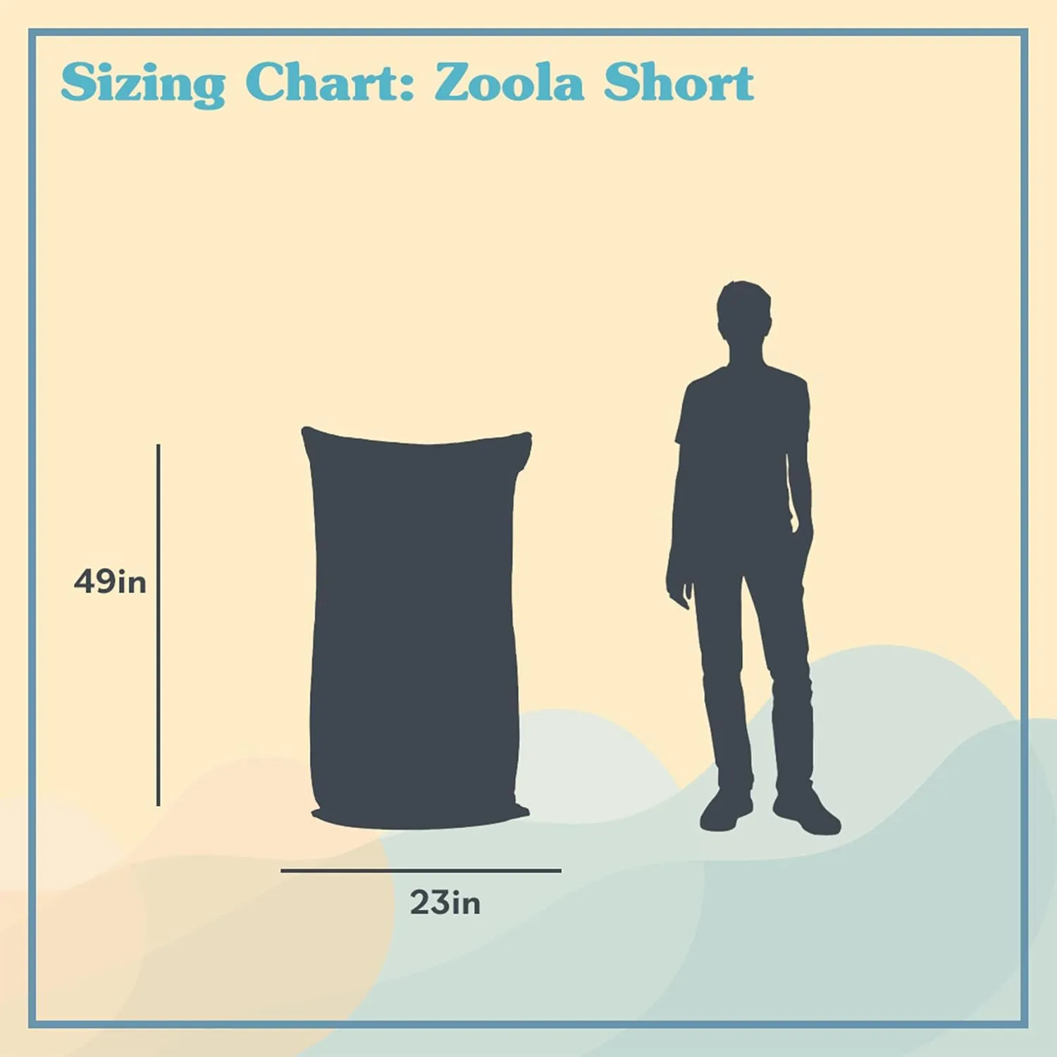 Yogibo Zoola Short Outdoor Bean Bag Chair Lounger for Adults, Comfy Beanbag Patio Pool Deck Lounge Furniture, Water-Resistant Washable Cover, Royal