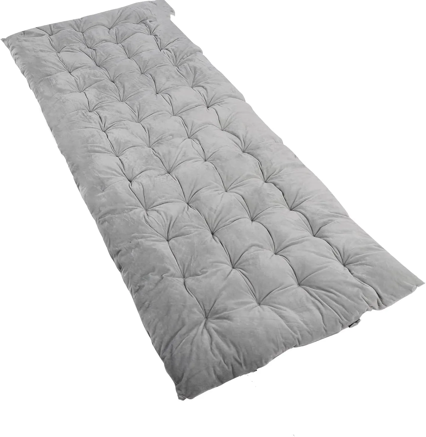 YYET Thick Cot Pads for Camping, Cotton Cot Mattress Pad 75"x29" XL, Sleeping Mat with Waterproof Bottom, Lightweight Soft Comfortable Foldable Mats for Traveling Hiking Backpacking Traveling GrayYYET