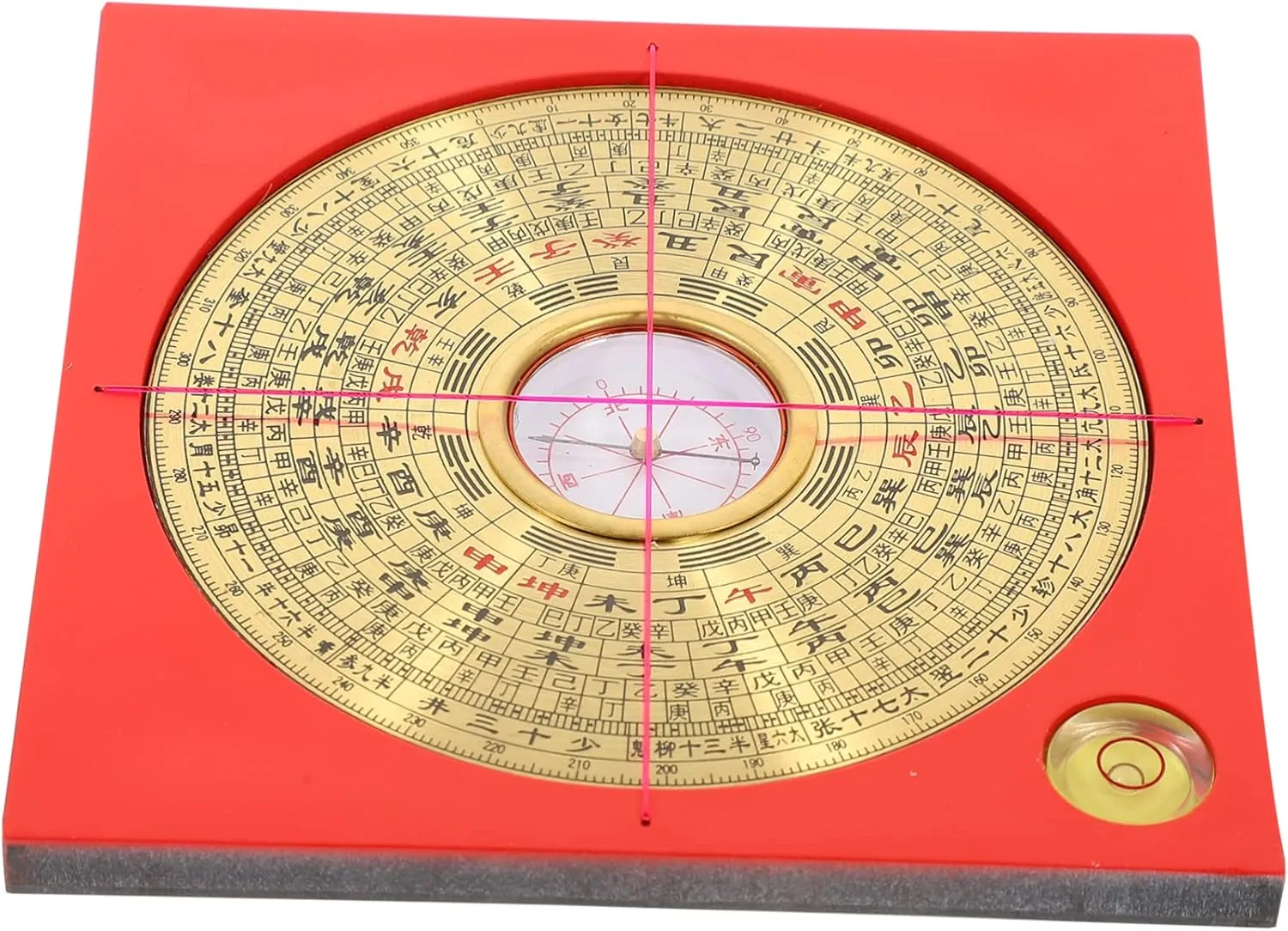 Zerodeko 1 Set Compact Copper Chinese Compass Multi Functional Bagua Plate Retro Design for Home Office Decor Portable Feng Shui Tool for Easy Navigation