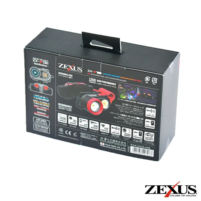 ZEXUS ZX-R730 1200 LUMEN RECHARGABLE HEADLAMP
