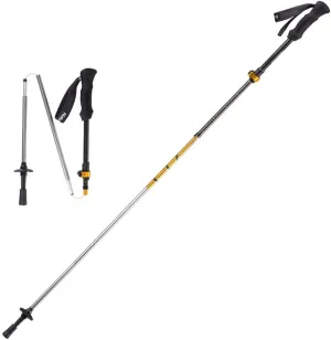 Zhong Ultralight Trekking Pole, Carbon Fiber and Aluminium Alloy Foldable Trekking Pole, Anti Shock Walking Poles for Hiking, Camping