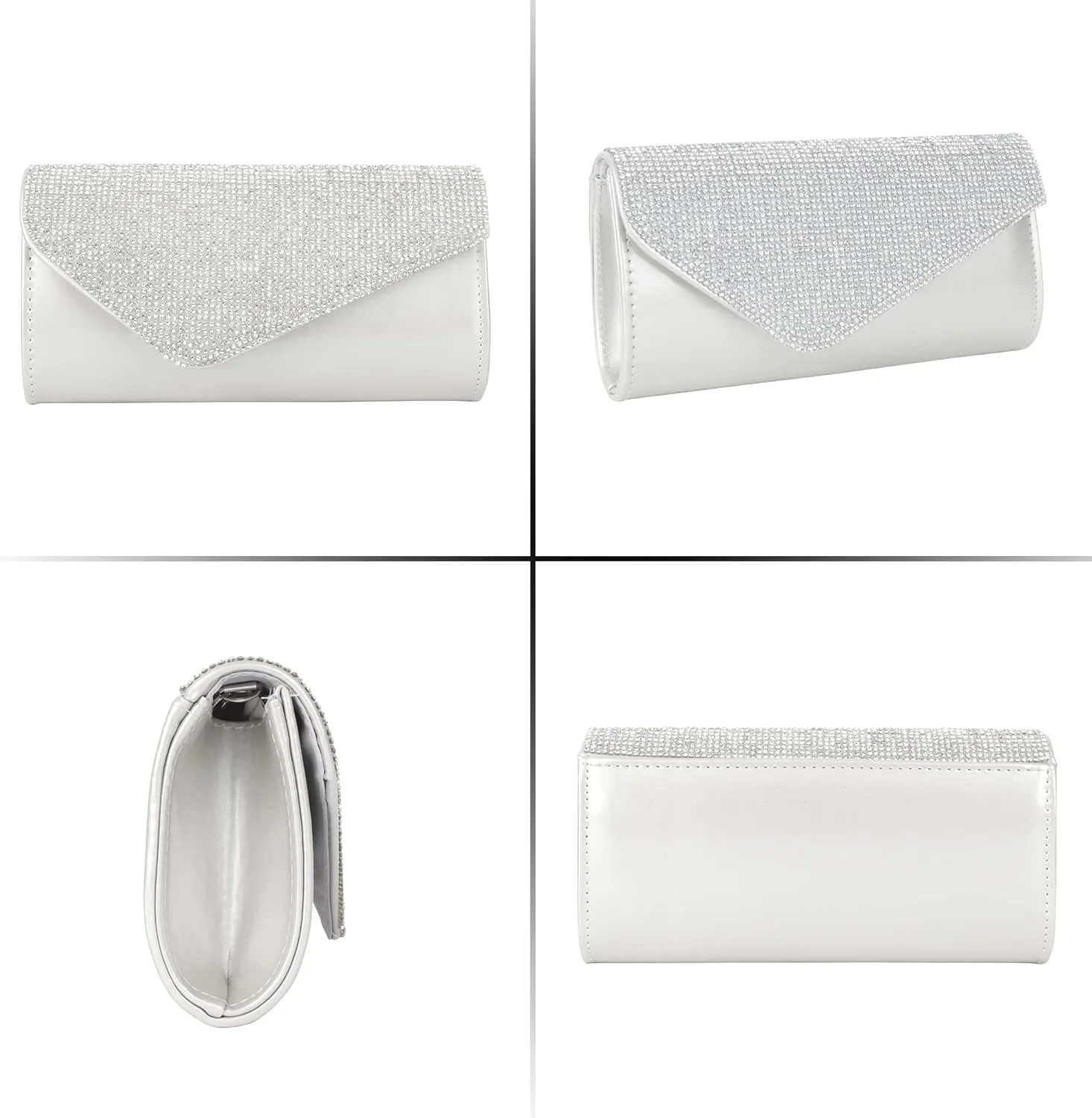 ZLMBAGUS Evening Clutch Purse Bag Party Prom Wedding Envelope Crossbody Handbags